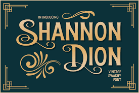 Пример шрифта Shannon Dion